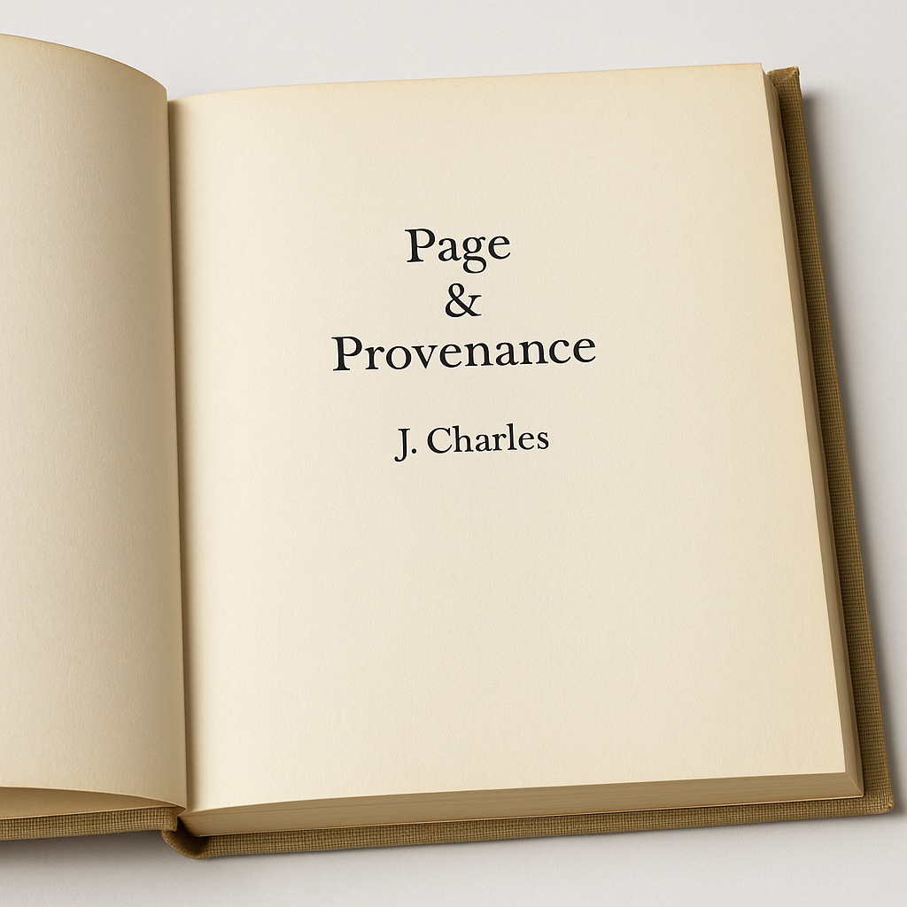 Title page example showing title, author, and publisher